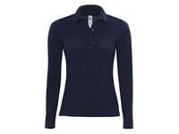 B&C polo Safran dames 180 gr. lange mouwen